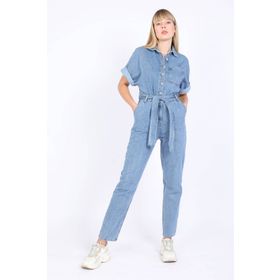 Banny Jeans Mavi Kadın Yarasa Kol Jean Tulum