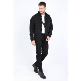 Banny Jeans Siyah Erkek Oversize Jean Gömlek
