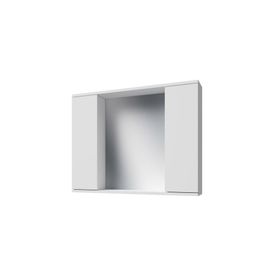 Banos AD4 95 cm Kulpsuz 2 Kapaklı Beyaz Mdf Aynalı Banyo Üst Dolabı