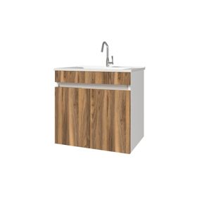 Banos LD3 65 cm Ayaksız 2 Kapaklı Lavabolu Tesbih Mdf Banyo Dolabı
