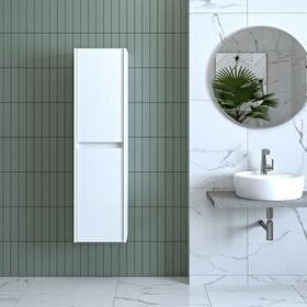 Banos Roomart BD2 Mat Beyaz 130 x 35 cm Banyo Dolabı