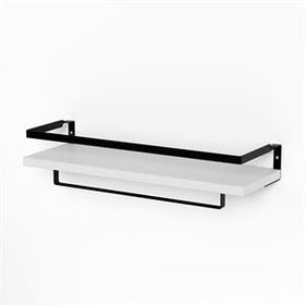 Banos RT1 Beyaz Metal Çerçeveli Baharatlık Çok Amaçlı Banyo ve Mutfak Duvar Rafı