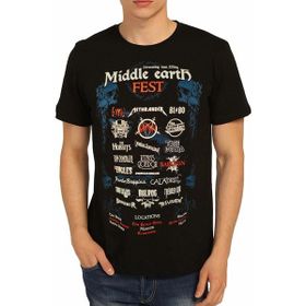 Bant Giyim Lord Of The Rings Middle Earth Siyah Erkek T-Shirt