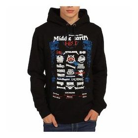 Bant Giyim Lord Of The Rings Siyah Kapüşonlu Erkek Sweatshirt