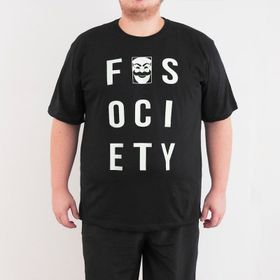 Bant Giyim Mr Robot Fsociety Siyah Erkek T-shirt