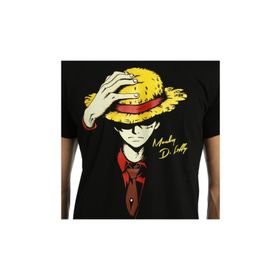 Bant Giyim One Piece Luffy Siyah Erkek T-shirt