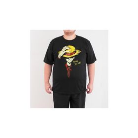 Bant Giyim One Piece Luffy Siyah Erkek T-shirt