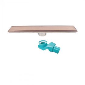 BanyoLine Sukar Line 6 Bronz Plain 40 cm Izgaralı Duş Kanalı