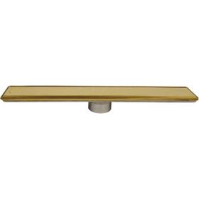 BanyoLine Sukar Line 6 Gold Plain 40 cm Izgaralı Duş Kanalı