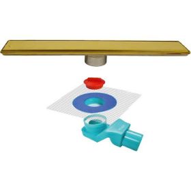BanyoLine Sukar Line 6 Gold Plain 50 cm Izgaralı Duş Kanalı
