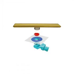 BanyoLine Sukar Line 6 Gold Plain 50 cm Izgaralı Duş Kanalı
