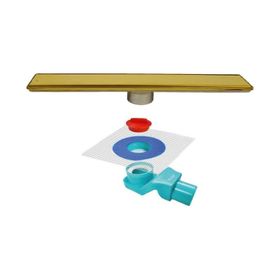BanyoLine Sukar Line 6 Gold Plain 50 cm Izgaralı Duş Kanalı