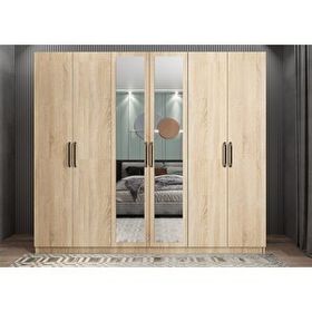 Baramolife GAB4 Bar 6 Kapaklı Meşe 208 cm Gardrop