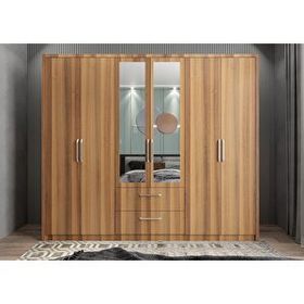 Baramolife GAH5 Harika 6 Kapaklı Ceviz 247 cm Gardrop