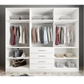 Baramolife GAT6 Trend 6 Kapaklı Antrasit Beyaz 208 cm Gardrop