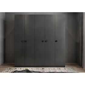 Baramolife GBB2 Bar Beş Kapaklı Antrasit 175 cm Gardrop