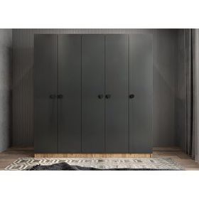 Baramolife GBB8 Bar Beş Kapaklı Çam Füme 150 cm Gardrop