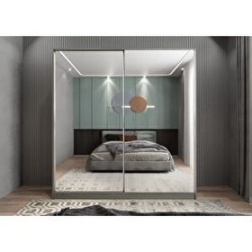 Baramolife GRH2 Harika Sürgülü Antrasit 180 cm Gardrop