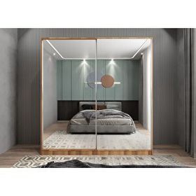 Baramolife GRH5 Harika Sürgülü Ceviz 180 cm Gardrop