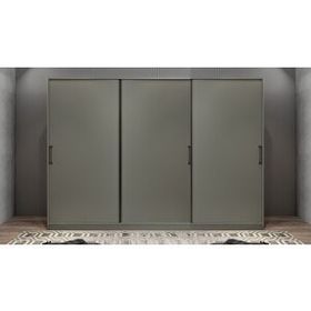 Baramolife GRİE2 Eko Işıltı Sürgülü Antrasit 208 cm Gardrop