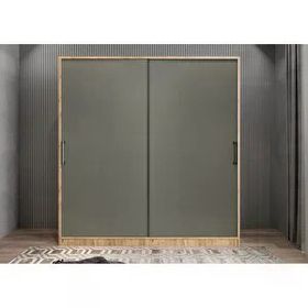 Baramolife GRLE8 Eko Life Sürgülü Çam Füme 180 cm Gardrop