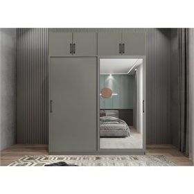Baramolife GRS2 Süper Sürgülü Antrasit 140 cm Gardrop