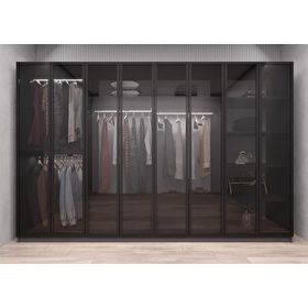 Baramolife GSCT2 Trend Camlı Sekiz Kapaklı Antrasit 280 cm Gardrop