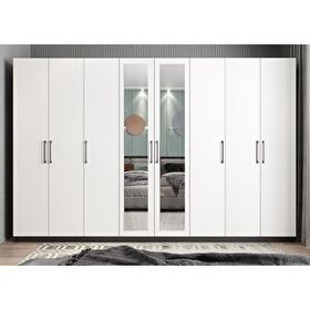 Baramolife GSL6 Life Sekiz Kapaklı Antrasit Beyaz 320 cm Gardrop