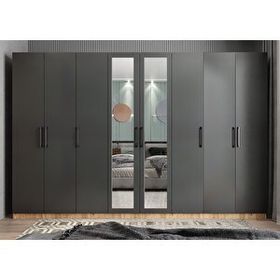 Baramolife GSL8 Life Sekiz Kapaklı Çam Antrasit 360 cm Gardrop