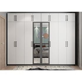 Baramolife GSS6 Süper Sekiz Kapaklı Antrasit Beyaz 320 cm Gardrop