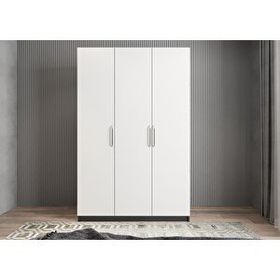 Baramolife GUB6 Bar Üç Kapaklı Antrasit Beyaz 120 cm Gardrop