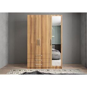 Baramolife GUL5 Life Üç Kapaklı Ceviz 120 cm Gardrop