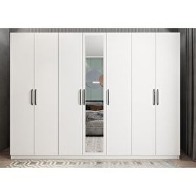 Baramolife GYB1 Bar Yedi Kapaklı Beyaz 315 cm Gardrop