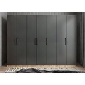 Baramolife GYE8 Eko Yedi Kapaklı Çam Antrasit 315 cm Gardrop