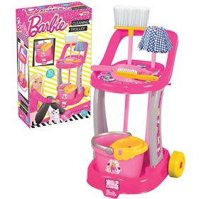 Barbie 9 Parça Temizlik Arabası