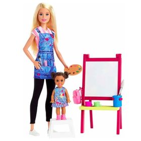 Barbie DHB63-GJM29 Resim Öğretmeni Bebek Seti