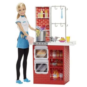Barbie DMC36 Makarna Şefi ve Mutfak Oyun Seti