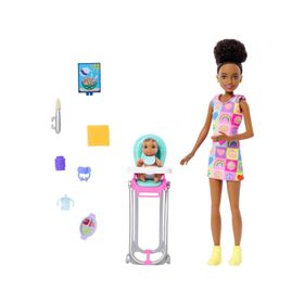 Barbie FHY97-HTK34 Bebek Bakıcısı Bebeği ve Aksesuarları Oyun Seti