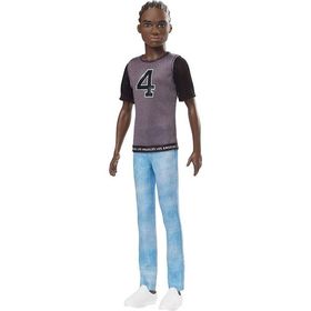 Barbie GDV13 Ken Fashionistas Mavi Pantolonlu LA Tişörtlü Bebek