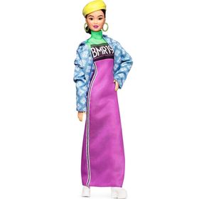Barbie GHT95 BMR1959 Koleksiyon Barbie Bebeği kot ceketli sarı şapkalı