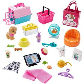 Barbie GRG90 Bebek ve Evcil Hayvan Dükkanı Oyun Seti