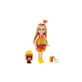 Barbie GRP69 Açık Pembe Kostümlü Chelsea ve Hayvancığı Oyun Seti