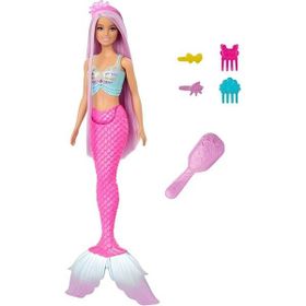 Barbie GTF37 Pembe Saçlı Denizkızı Dreamtopia Uzun Saçlı Bebekler