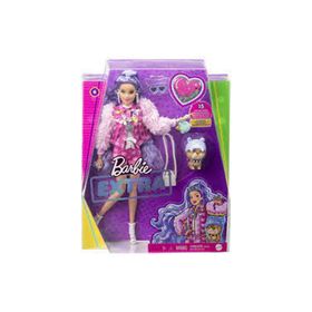 Barbie GXF08 Extra Mor Saçlı Bebek