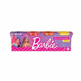 Barbie HHJ32 Simli 4'lü Oyun Hamuru