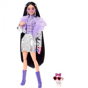Barbie HHN07 Extra Mor Botlu Bebek