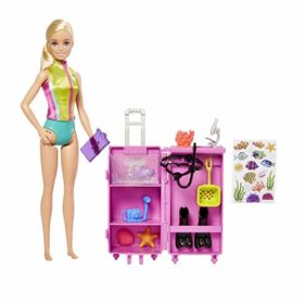 Barbie HMH26 Kariyer Deniz Biyoloğu ve Mobil Laboratuvar Oyun Seti