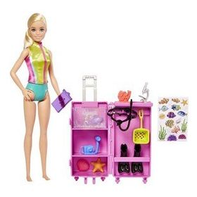 Barbie HMH26 Kariyer Deniz Biyoloğu ve Mobil Laboratuvar Oyun Seti