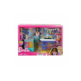 Barbie HNK99 Brooklyn ve Malibu Bebekleri Oyun Seti