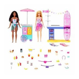 Barbie HNK99 Brooklyn ve Malibu Bebekleri Oyun Seti